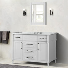 Load image into Gallery viewer, Bellaterra 48&quot; Single Vanity with White Carrara Marble Top 800632-48SBL, White, Front