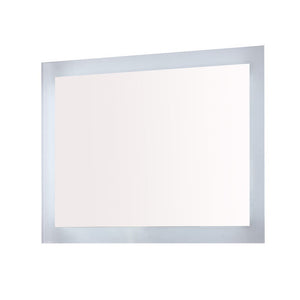 Bellaterra 801071-M-36 36 in. Rectangular LED Bordered Illuminated Mirror with Bluetooth Speakers - Frame