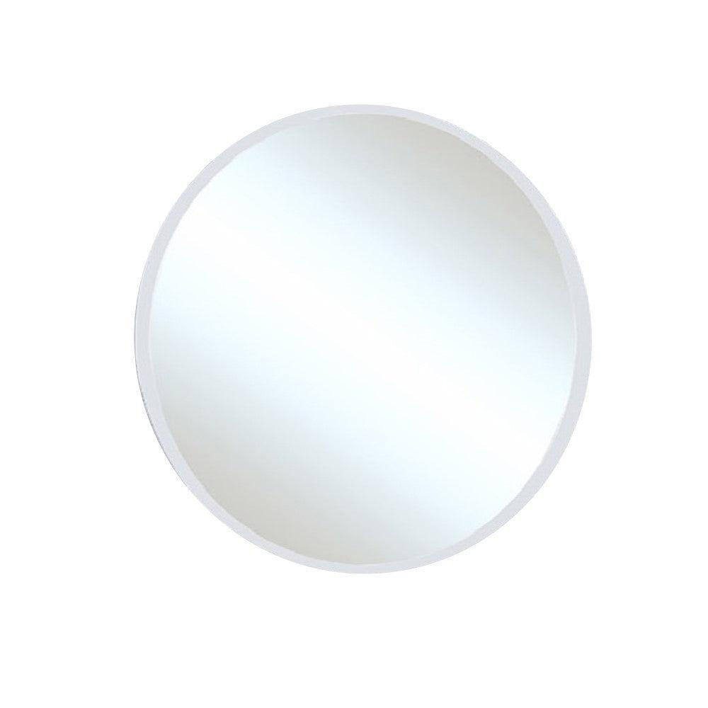 Bellaterra 27 in. Round Frameless Mirror 808314-M, Front