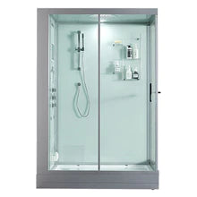 Load image into Gallery viewer, Maya Bath Anzio Steam Shower 57&quot; x 37&quot;, Right/Left - Black/White