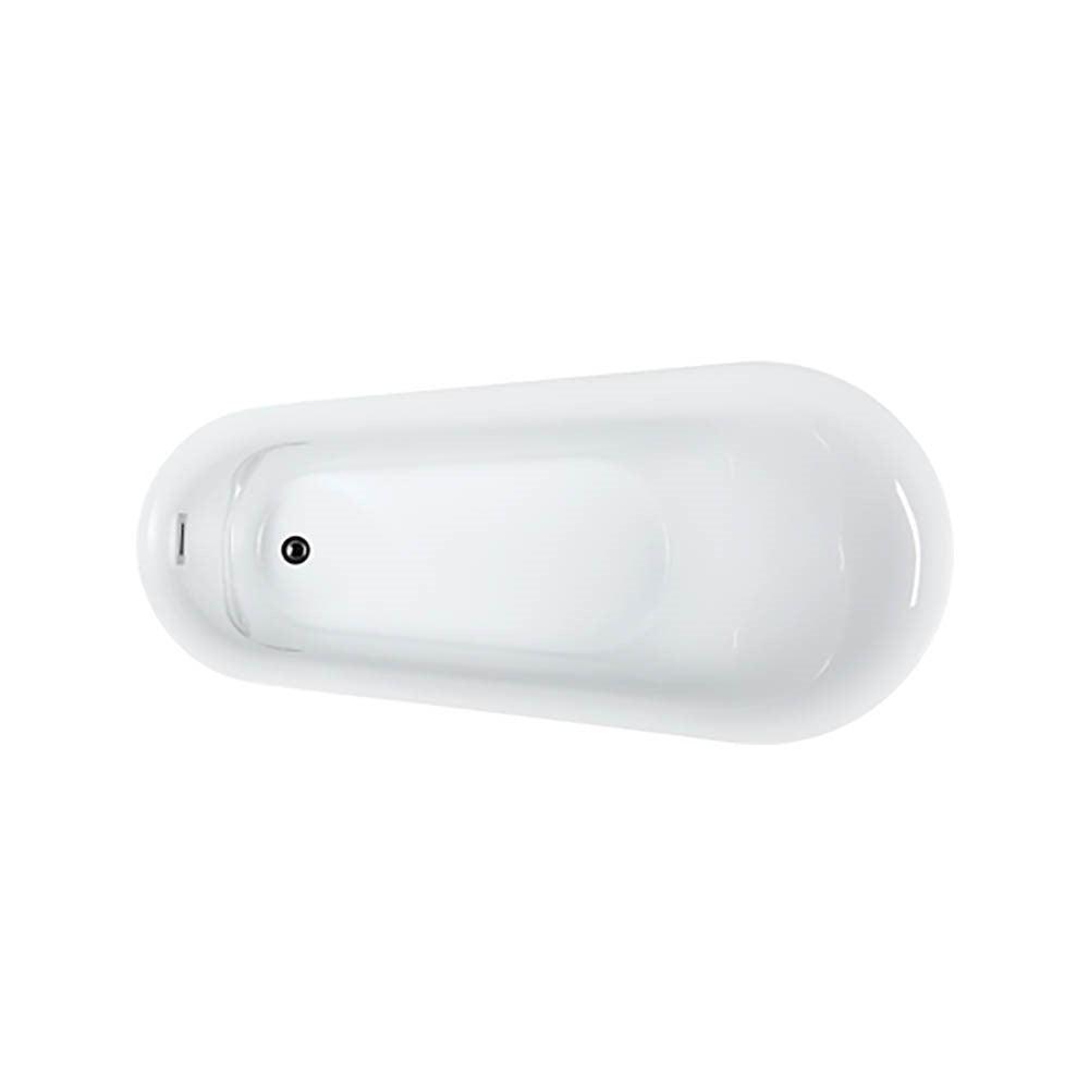 Bellaterra Arezzo 67" Freestanding Oval Bathtub in Glossy White BA6519