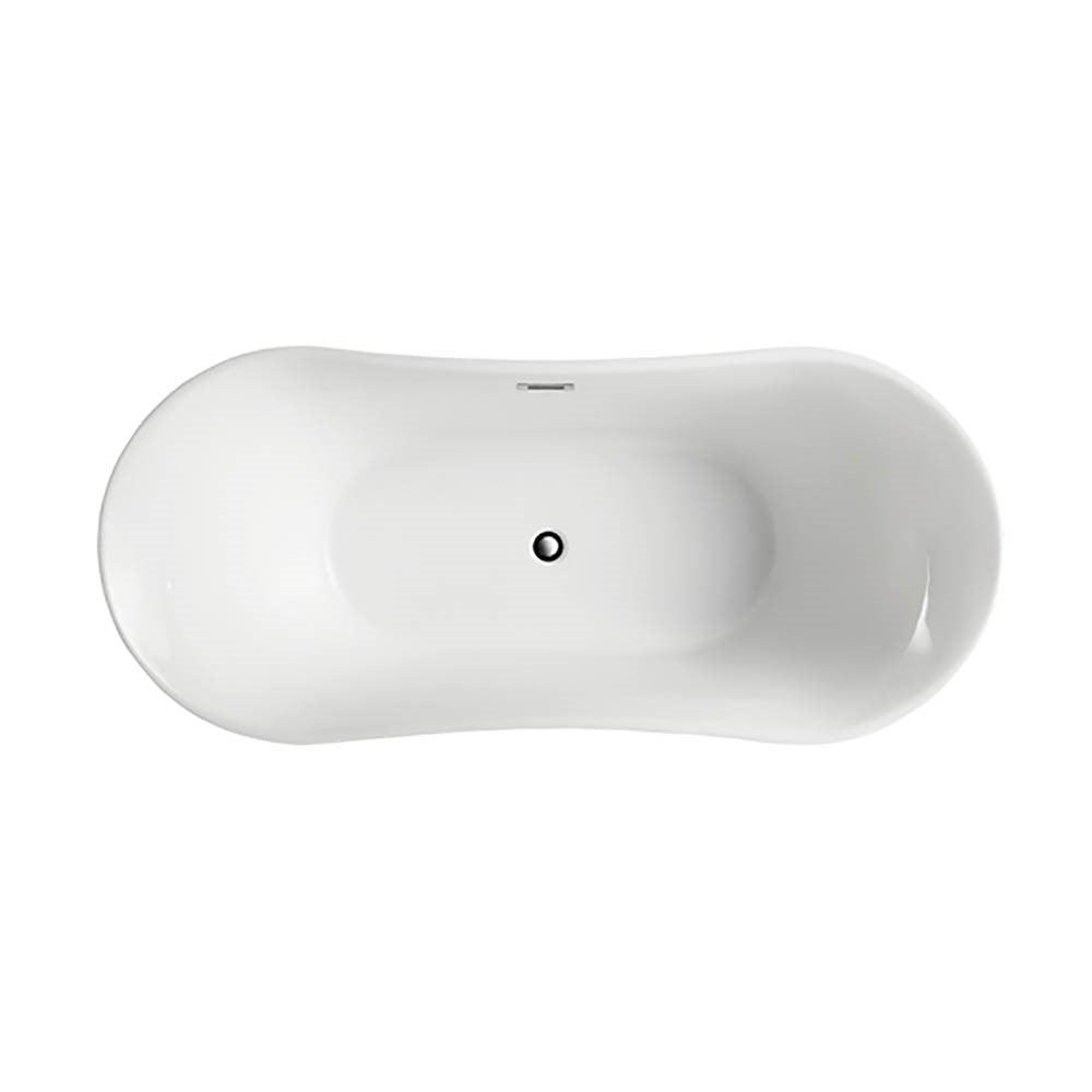 Bellaterra Bergamo 67 inch Freestanding Oval Bathtub in Glossy White BA6805