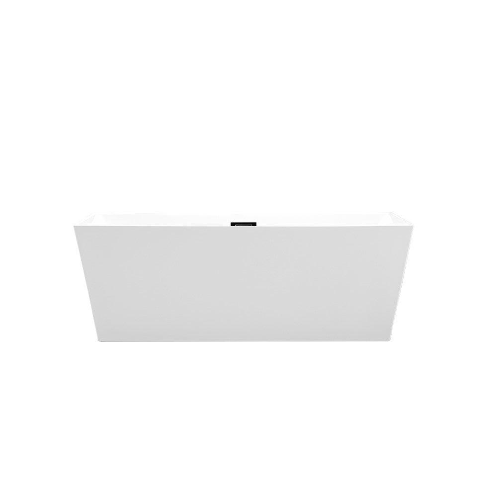 Bellaterra Odessa 67" Freestanding Rectangular Bathtub in Glossy White BA6813