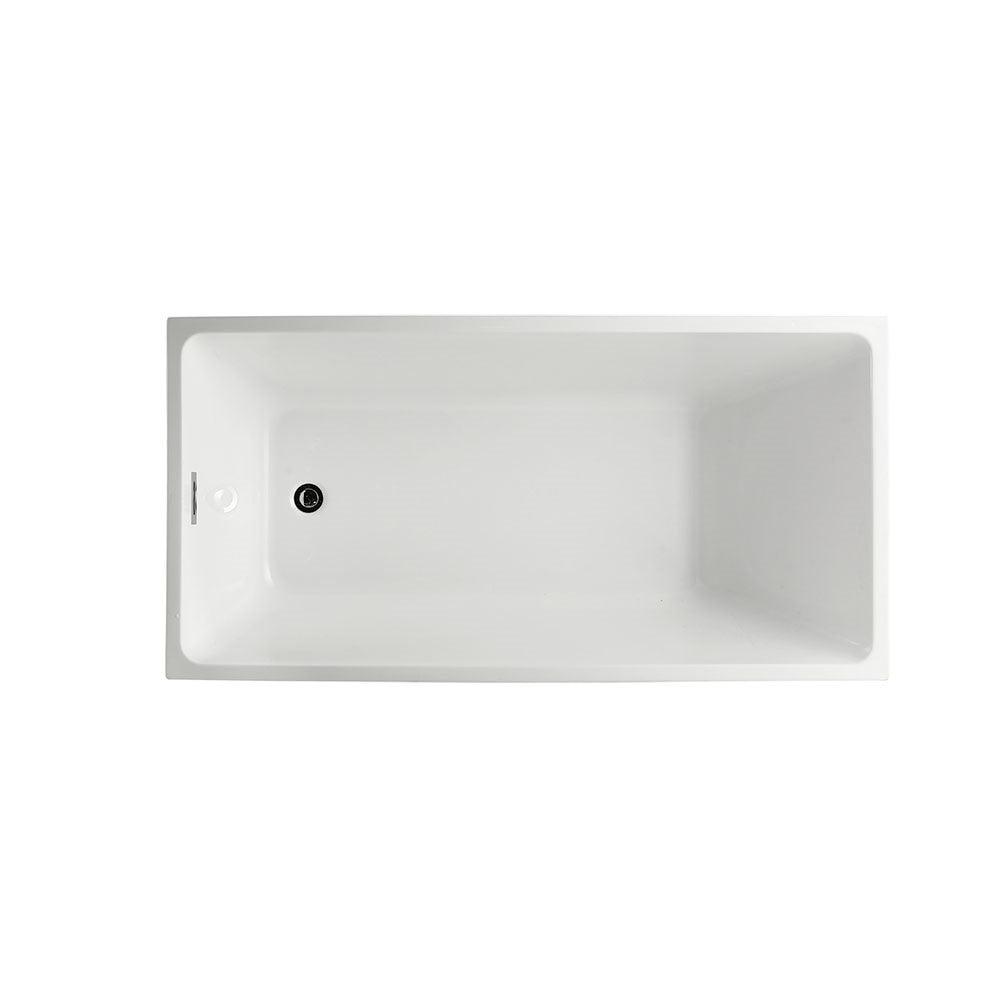 Bellaterra Catania 67 inch Freestanding Rectangular Bathtub in Glossy White BA6816B