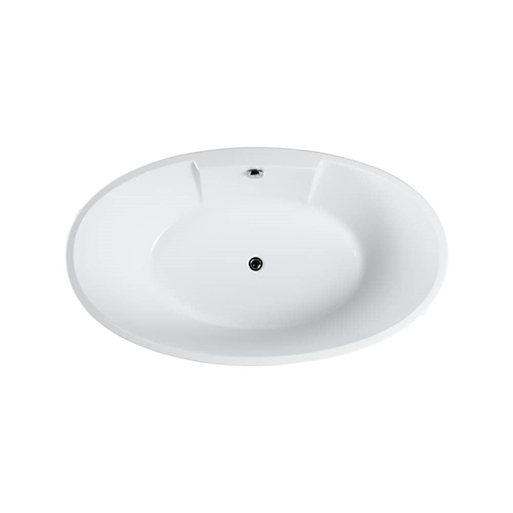 Bellaterra Lecce 67" Freestanding Oval Bathtub in Glossy White BA6823