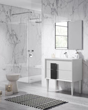 Load image into Gallery viewer, Lucena Bath 32&quot; Décor Cristal Freestanding Vanity in White and white glass handle, Black and black glass handle, Grey and grey glass handle, Grey and Black Glass Handle, White and black glass handle or White and grey glass handle - The Bath Vanities