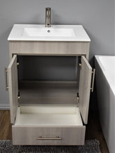 Load image into Gallery viewer, Volpa USA Pacific 24&quot; Modern Soft Weathered Grey Bathroom Vanity MTD-3124WG-14 FO