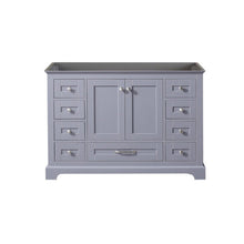 Load image into Gallery viewer, Dukes 48&quot; White, Dark Grey, Navy Blue or Espresso Single Vanity, Available with White Carrara Marble Top, White Square Sink, 36&quot; LED Mirror and Faucet - The Bath Vanities