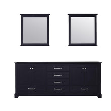 Load image into Gallery viewer, Dukes 80&quot; White, Dark Grey, Navy Blue or Espresso Double Vanity, Available with White Carrara Marble Top, White Square Sink, 30&quot; LED Mirror and Faucet - The Bath Vanities