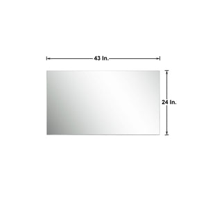 Sant 48" Iron Charcoal Vanity set, 43" Frameless Mirror, Faucet Set
