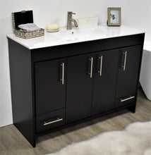 Load image into Gallery viewer, Pacific 48&quot; Black Vanity MTD-3148BK-14anglestaged