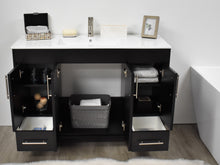 Load image into Gallery viewer, Pacific 48&quot; Black Vanity MTD-3148BK-14frontopenstaged