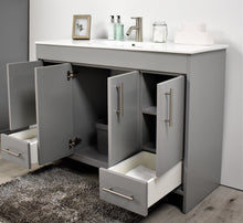 Load image into Gallery viewer, Pacific 48&quot; Grey Vanity MTD-3148G-14angleopenstaged