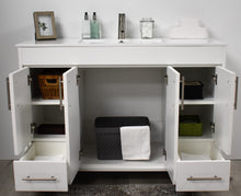Load image into Gallery viewer, Pacific 48&quot; White Vanity MTD-3148W-14pacific48whitefrontopenstaged1