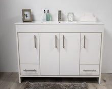 Load image into Gallery viewer, Pacific 48&quot; White Vanity MTD-3148W-14pacific48whitefrontstaged1