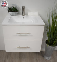 Load image into Gallery viewer, Napa 24&quot; white vanity MTD-3324W-1topstagedMIU