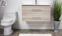 Load image into Gallery viewer, Volpa USA Napa 36&quot; Modern Wall-Mounted Floating Bathroom Vanity Ash Gray MTD-3336AG-1 fmiu