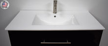 Load image into Gallery viewer, Volpa USA Napa 36&quot; Modern Wall-Mounted Floating Bathroom Vanity Black MTD-3336BK-1 cmiu