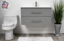 Load image into Gallery viewer, Volpa USA Napa 36&quot; Modern Wall-Mounted Floating Bathroom Vanity Grey MTD-3336G-1 fmiu