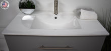 Load image into Gallery viewer, Volpa USA Napa 36&quot; Modern Wall-Mounted Floating Bathroom Vanity Grey MTD-3336G-1 ohmiu