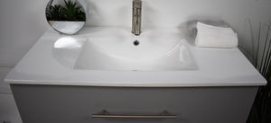 Volpa USA Napa 36" Modern Wall-Mounted Floating Bathroom Vanity Grey MTD-3336G-1 oh