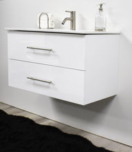 Load image into Gallery viewer, Volpa USA Napa 36&quot; Modern Wall-Mounted Floating Bathroom Vanity Glossy White MTD-3336GW-1 a