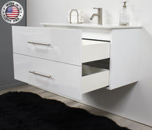 Load image into Gallery viewer, Volpa USA Napa 36&quot; Modern Wall-Mounted Floating Bathroom Vanity Glossy White MTD-3336GW-1 aomiu