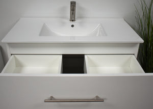 Volpa USA Napa 36" Modern Wall-Mounted Floating Bathroom Vanity Glossy White MTD-3336GW-1 td
