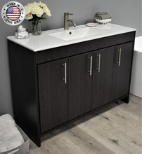 Load image into Gallery viewer, Volpa USA Villa 48&quot; Modern Bathroom Vanity Black Ash MTD-3448BA-14 ASMIU