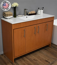 Load image into Gallery viewer, Volpa USA Villa 48&quot; Modern Bathroom Vanity Honey Maple MTD-3448HM-14 ASCMIU