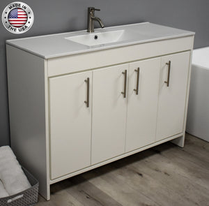 Volpa USA Villa 48" Modern Bathroom Vanity Soft White MTD-3448W-14 ACMIU