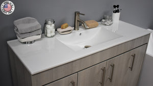 Volpa USA Villa 48" Modern Bathroom Vanity Weathered Grey MTD-3448WG-14 COMIU