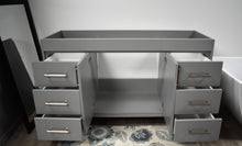 Load image into Gallery viewer, Capri 60&quot;  Cabinet only Grey MTD-3560SG-10_front_open