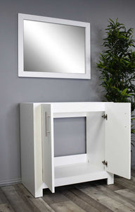 Austin 36" Vanity Cabinet only White MTD-4236W-0Angle-Open