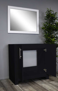 Boston 36" Vanity Cabinet only Glossy Black MTD-4336GB-0Angle-Open_Black