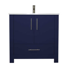 Load image into Gallery viewer, Boston 36&quot; Vanity Navy MTD-4336NV-0Front-Open---no-background_Navy