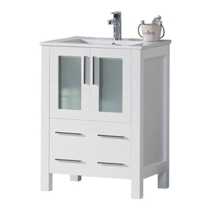 Blossom Sydney 24 Inch Vanity Base in White / Espresso / Metal Grey. Available with Ceramic Sink / Ceramic Sink + Mirror / Ceramic Vessel Sink / Ceramic Vessel Sink + Mirror - The Bath Vanities