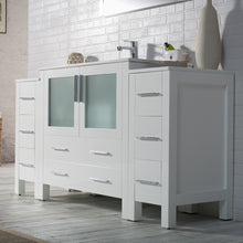 Load image into Gallery viewer, Blossom Sydney 54&quot; Vanity, White, Espresso, Metal Grey, Side Cabinet
