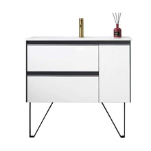 Load image into Gallery viewer, Blossom Berlin 36 Inch Vanity Base in White with Acrylic Sink - The Bath Vanities