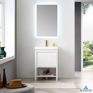 Blossom Vienna 24” White Vanity with Acrylic Sink