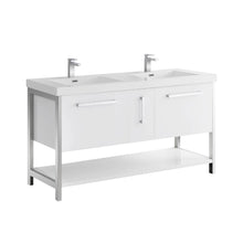 Load image into Gallery viewer, Blossom Riga 60” White Double Vanity - The Bath Vanities