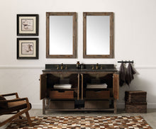 Load image into Gallery viewer, Legion Furniture 60&quot; Solid Wood Sink Vanity in Brown Rustic with Moon Stone Top-No Faucet - WH5160-BR