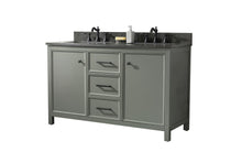 Load image into Gallery viewer, Legion Furniture 54&quot; Pewter Green Finish Double Sink Vanity Cabinet with Blue Lime Stone Top - WLF2154-PG