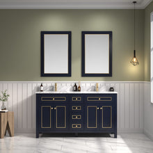 Load image into Gallery viewer, Legion Furniture 60&quot; Blue Finish Sink Vanity Cabinet with Carrara White Top - WV2260-B