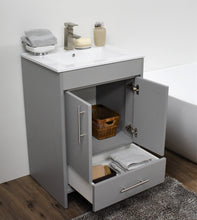 Load image into Gallery viewer, Volpa USA Pacific 24&quot; Modern Soft Grey Bathroom Vanity MTD-3124G-14 AOS