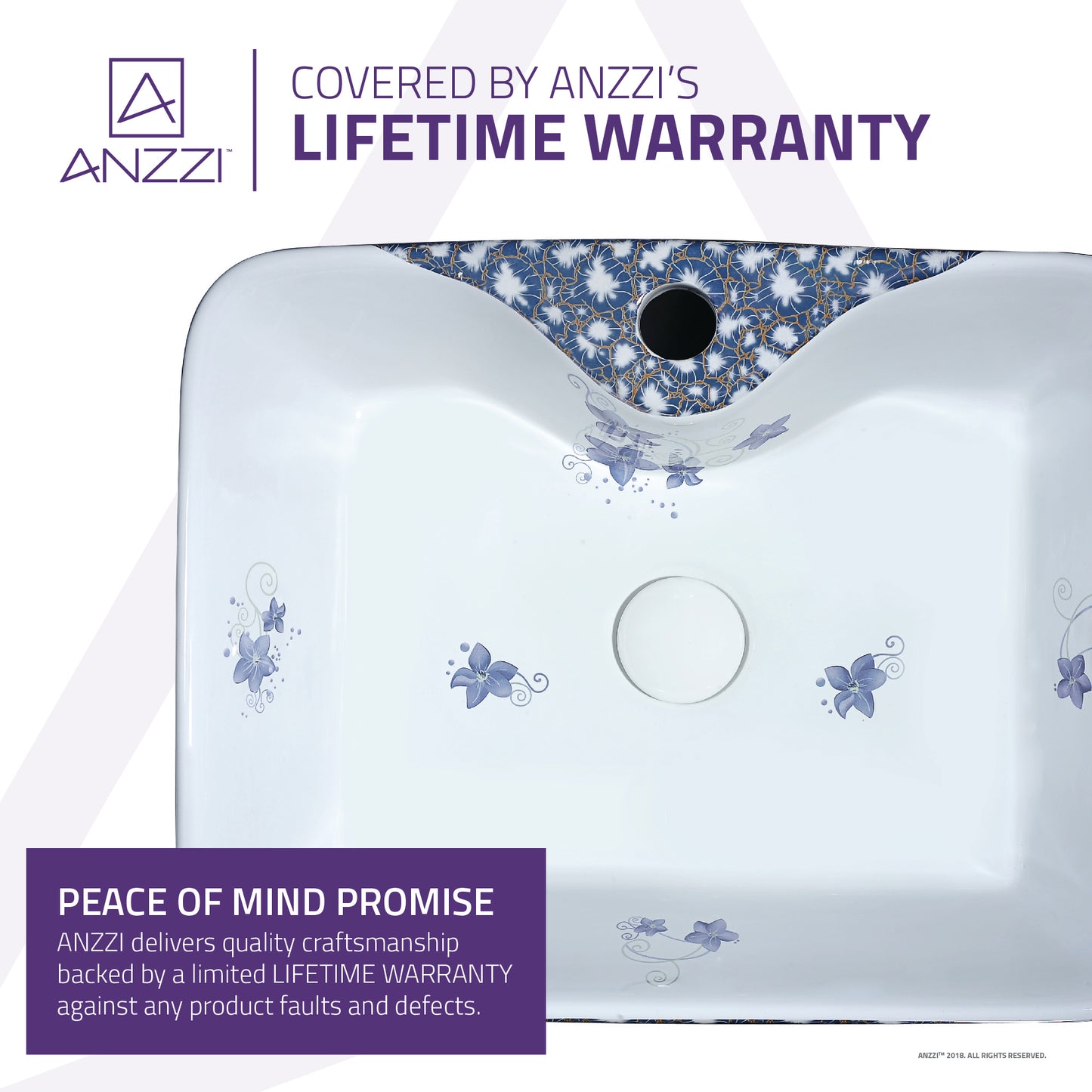 Cotta Series Ceramic Vessel Sink in Blue