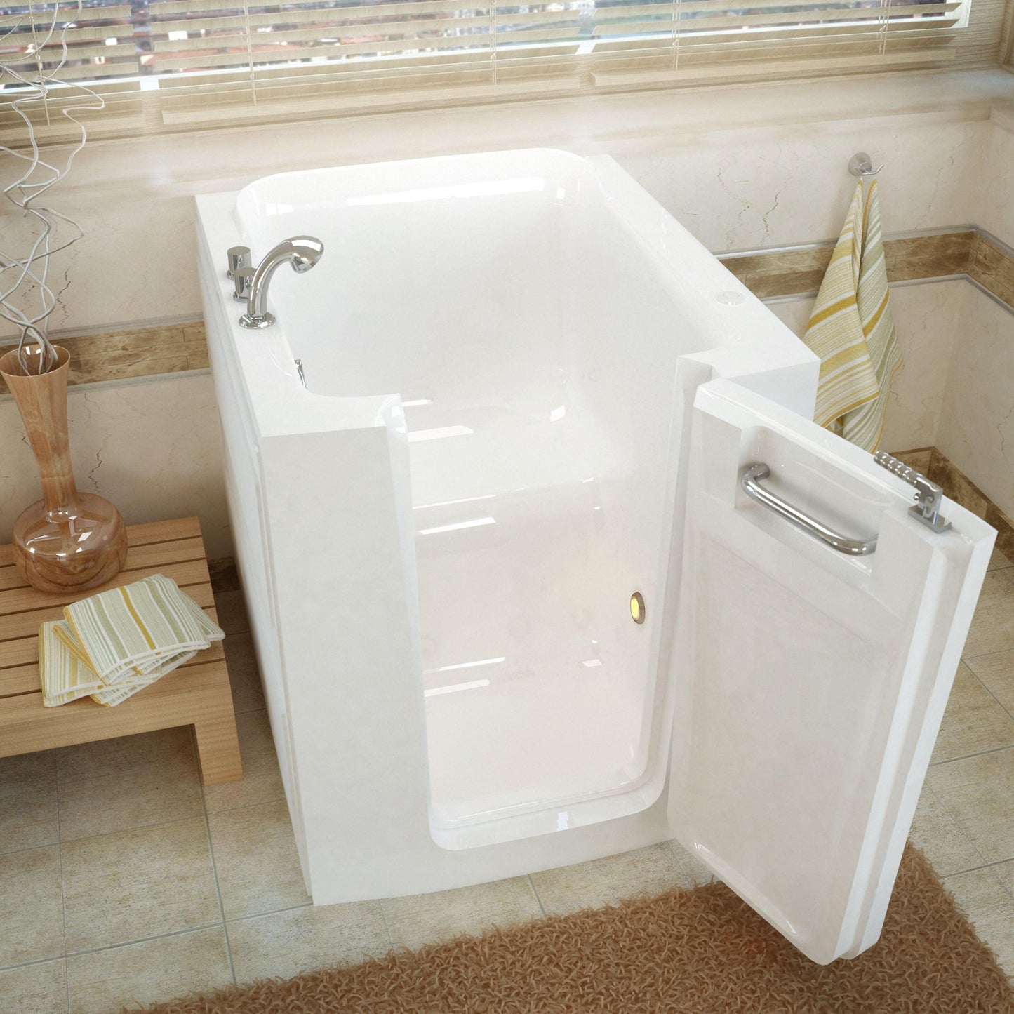 MediTub Walk-In 32 x 38 Right Door Soaking Walk-In Bathtub 3238RWS