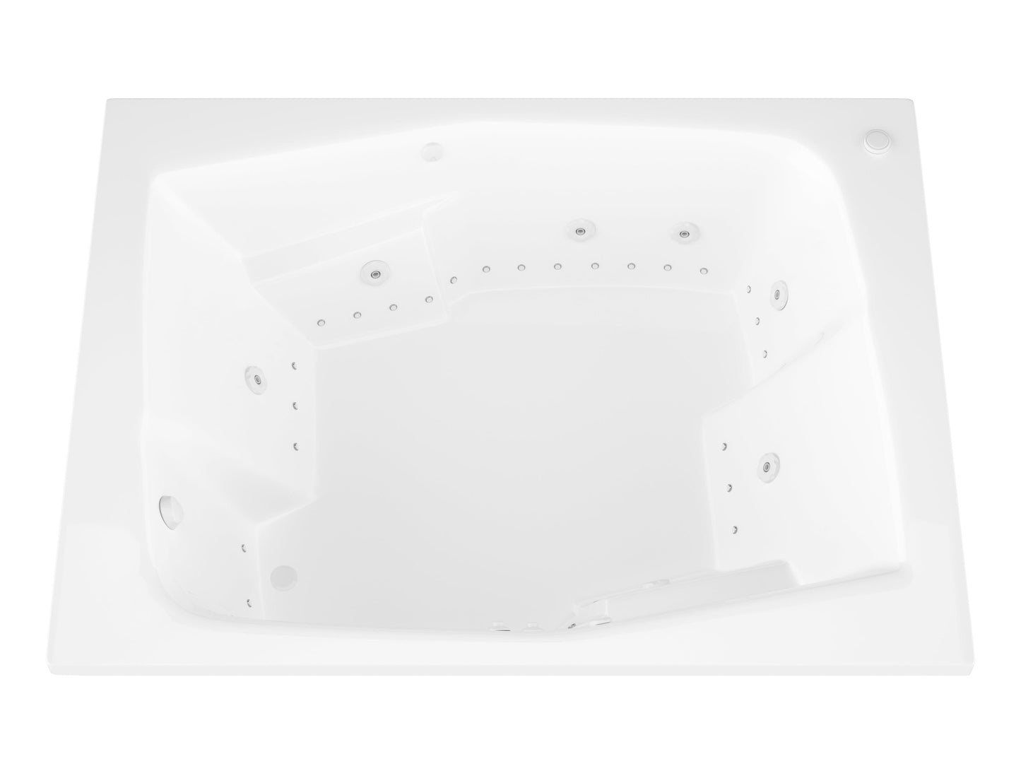 Atlantis Whirlpools Caresse 54 x 72 Rectangular Air & Whirlpool Jetted Bathtub