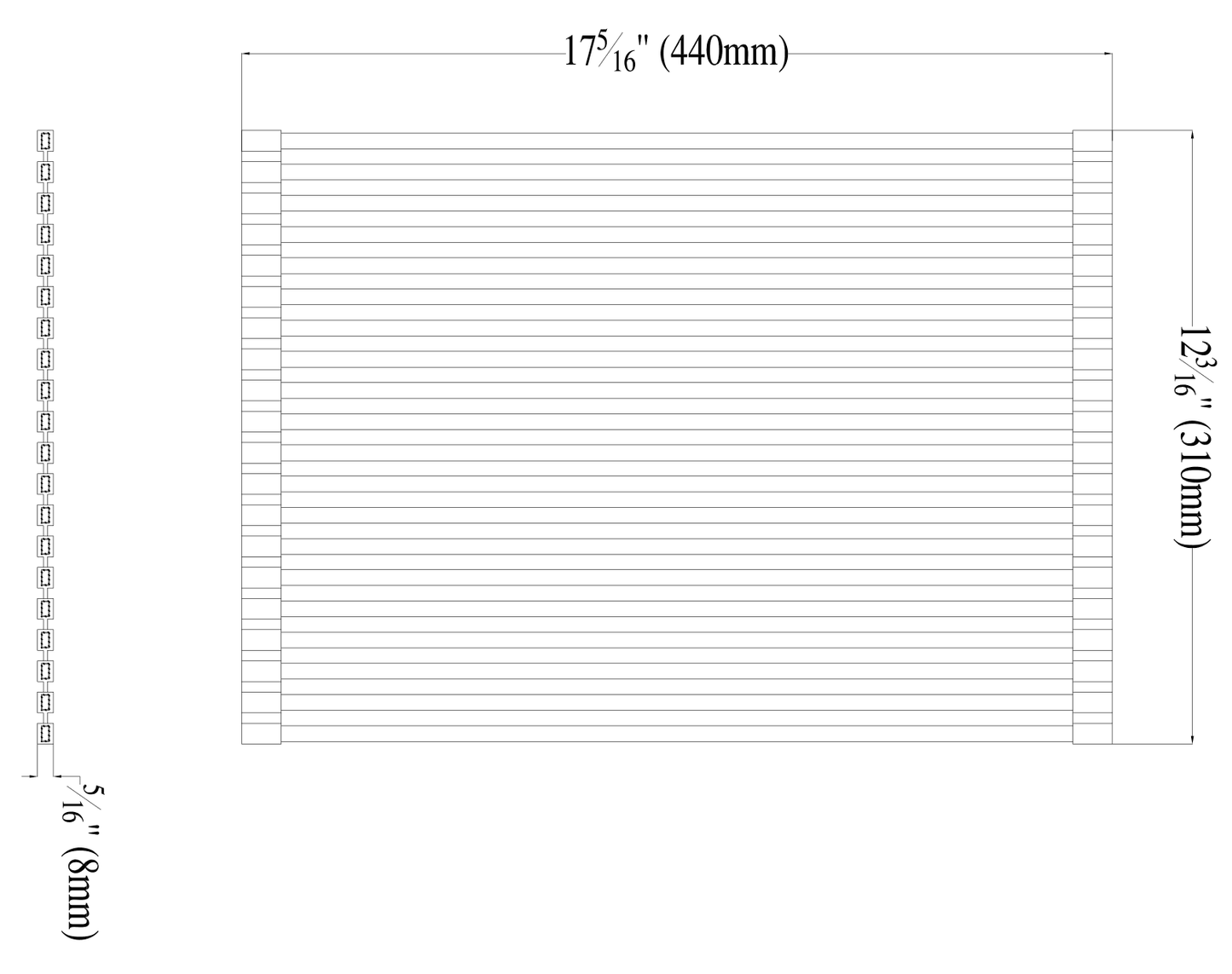 ALFI brand ABDM1813 18" x 13" Modern Stainless Steel Drain Mat for Kitchen