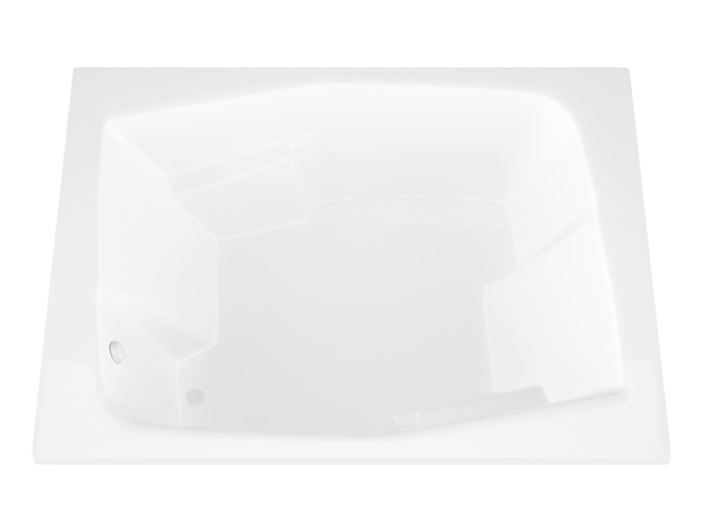 Atlantis Whirlpools Caresse 54 x 72 Rectangular Soaking Bathtub 5472CS